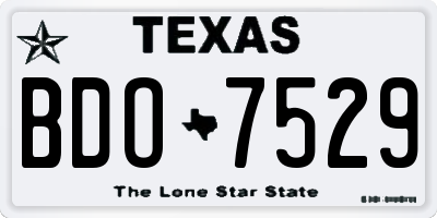 TX license plate BDO7529