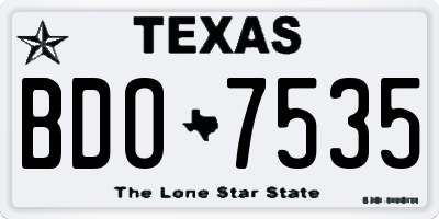 TX license plate BDO7535