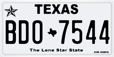 TX license plate BDO7544