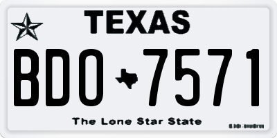 TX license plate BDO7571