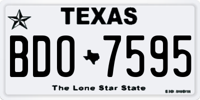 TX license plate BDO7595