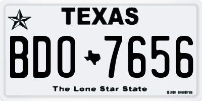 TX license plate BDO7656