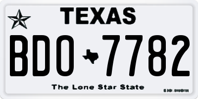 TX license plate BDO7782