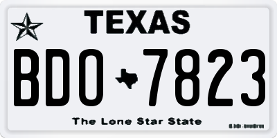 TX license plate BDO7823