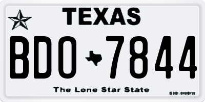 TX license plate BDO7844