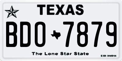 TX license plate BDO7879
