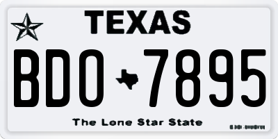 TX license plate BDO7895