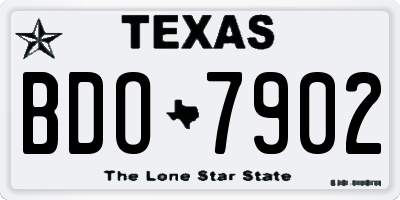 TX license plate BDO7902