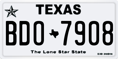 TX license plate BDO7908