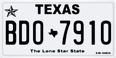 TX license plate BDO7910