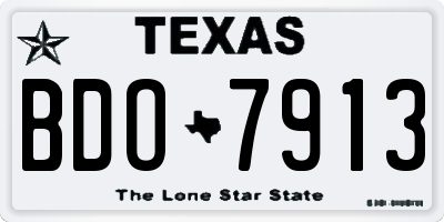 TX license plate BDO7913
