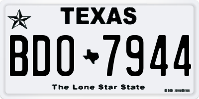 TX license plate BDO7944
