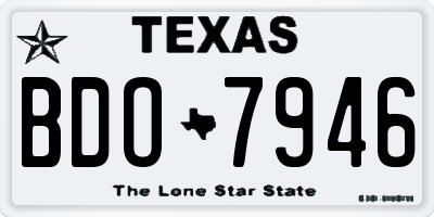 TX license plate BDO7946