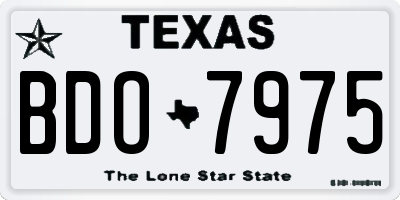 TX license plate BDO7975