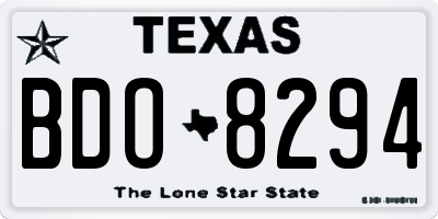 TX license plate BDO8294