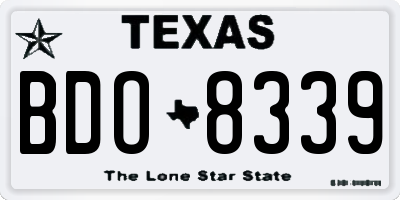 TX license plate BDO8339