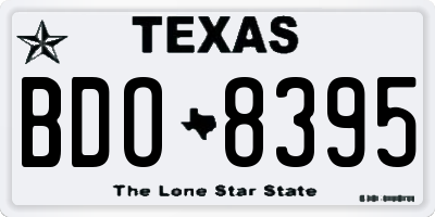 TX license plate BDO8395
