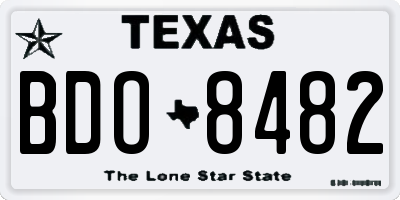 TX license plate BDO8482