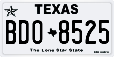 TX license plate BDO8525