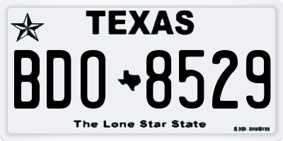 TX license plate BDO8529