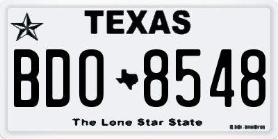 TX license plate BDO8548