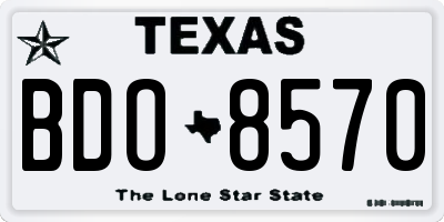 TX license plate BDO8570