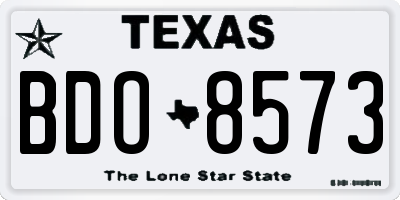 TX license plate BDO8573