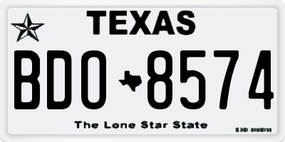 TX license plate BDO8574