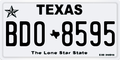 TX license plate BDO8595