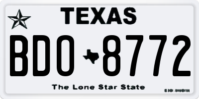 TX license plate BDO8772
