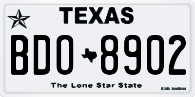 TX license plate BDO8902