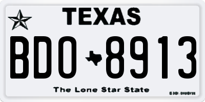 TX license plate BDO8913
