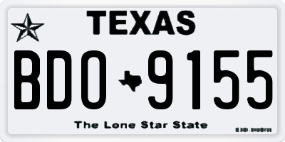 TX license plate BDO9155