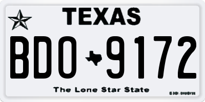 TX license plate BDO9172