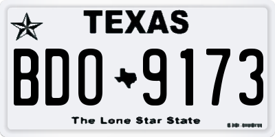 TX license plate BDO9173