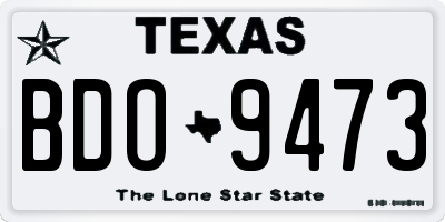 TX license plate BDO9473