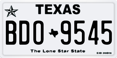 TX license plate BDO9545