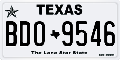 TX license plate BDO9546
