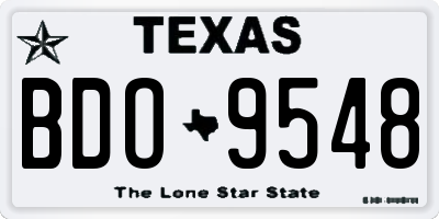 TX license plate BDO9548