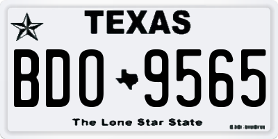 TX license plate BDO9565