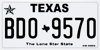 TX license plate BDO9570