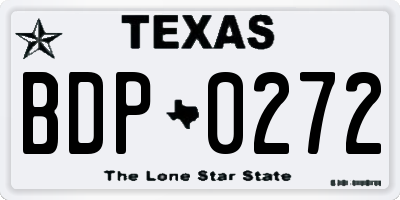 TX license plate BDP0272