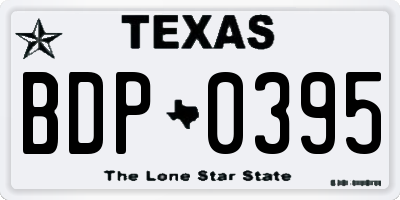 TX license plate BDP0395