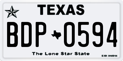 TX license plate BDP0594