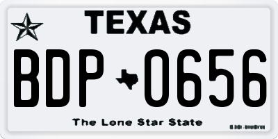 TX license plate BDP0656