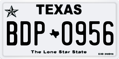 TX license plate BDP0956