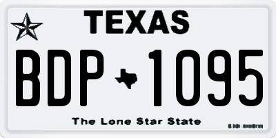 TX license plate BDP1095