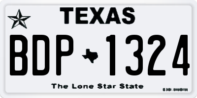 TX license plate BDP1324
