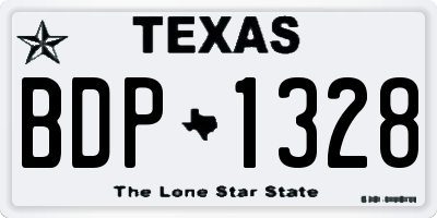TX license plate BDP1328