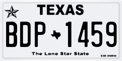TX license plate BDP1459